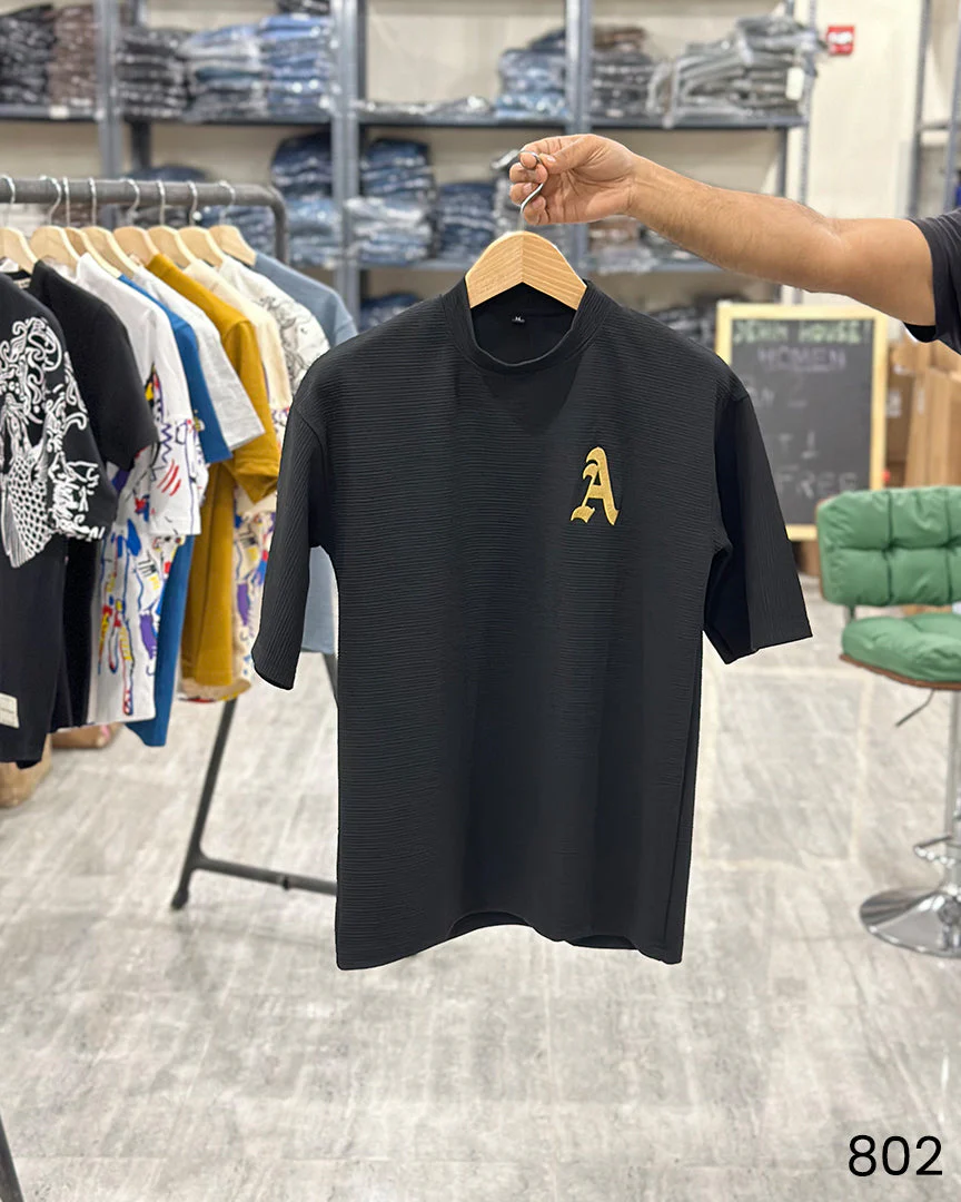 A Print T-Shirt Black - Oversize