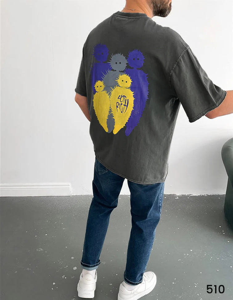 Character Tee Dark Grey - Oversize
