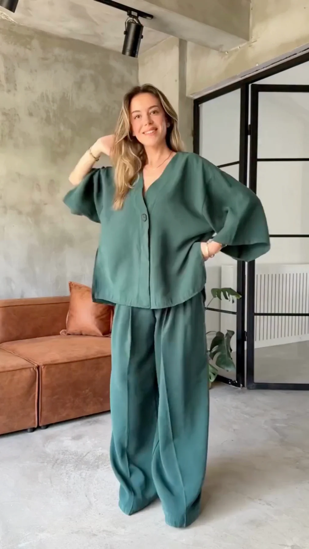 Clara Anti-Fit Tunic Top & Wide Leg Trouser - 50% Off - Image 5