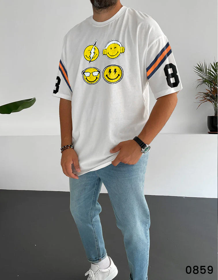 Emoji T-Shirt White - Oversize