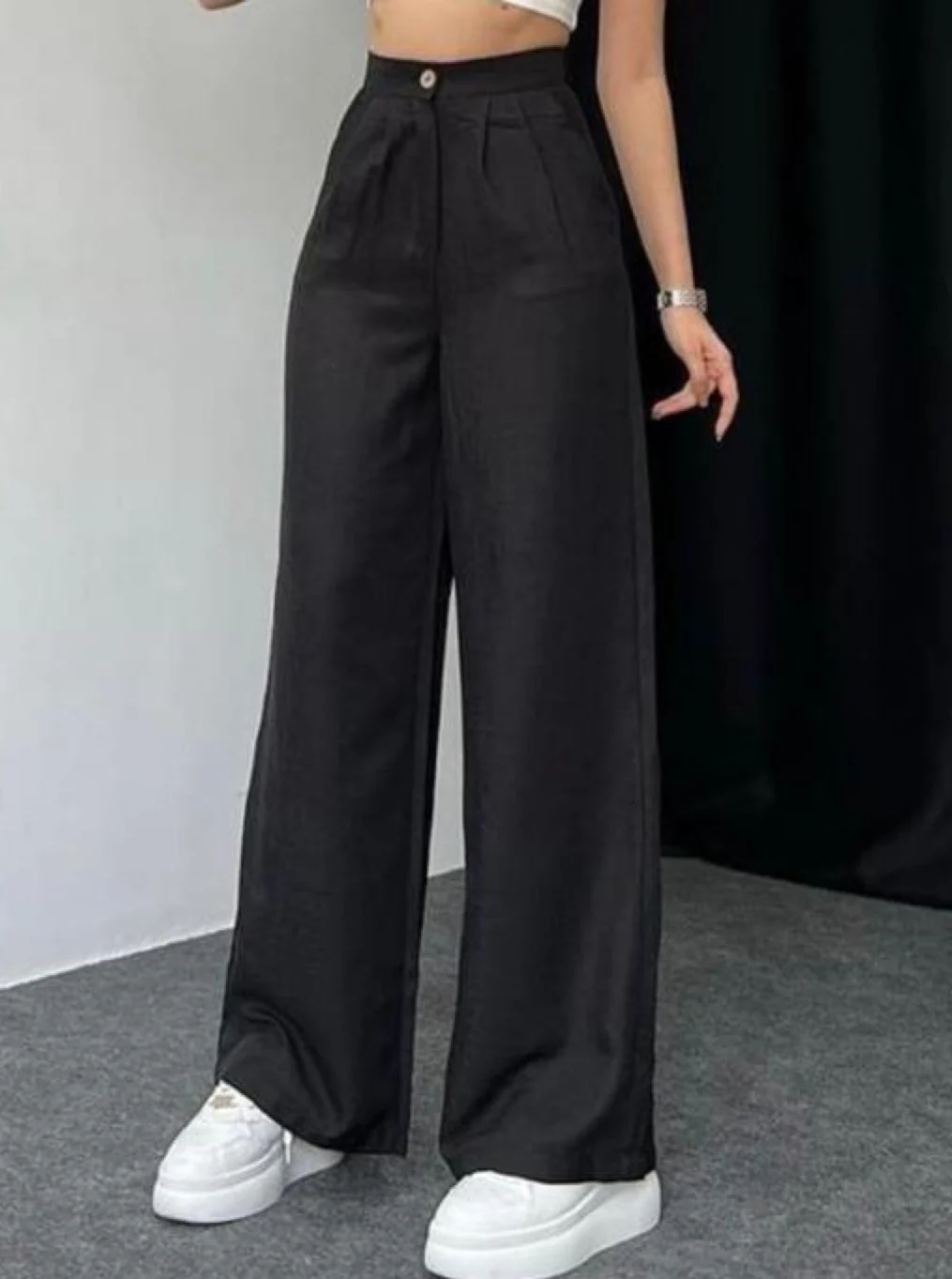 High Waist Palazzo - Linen - Image 5
