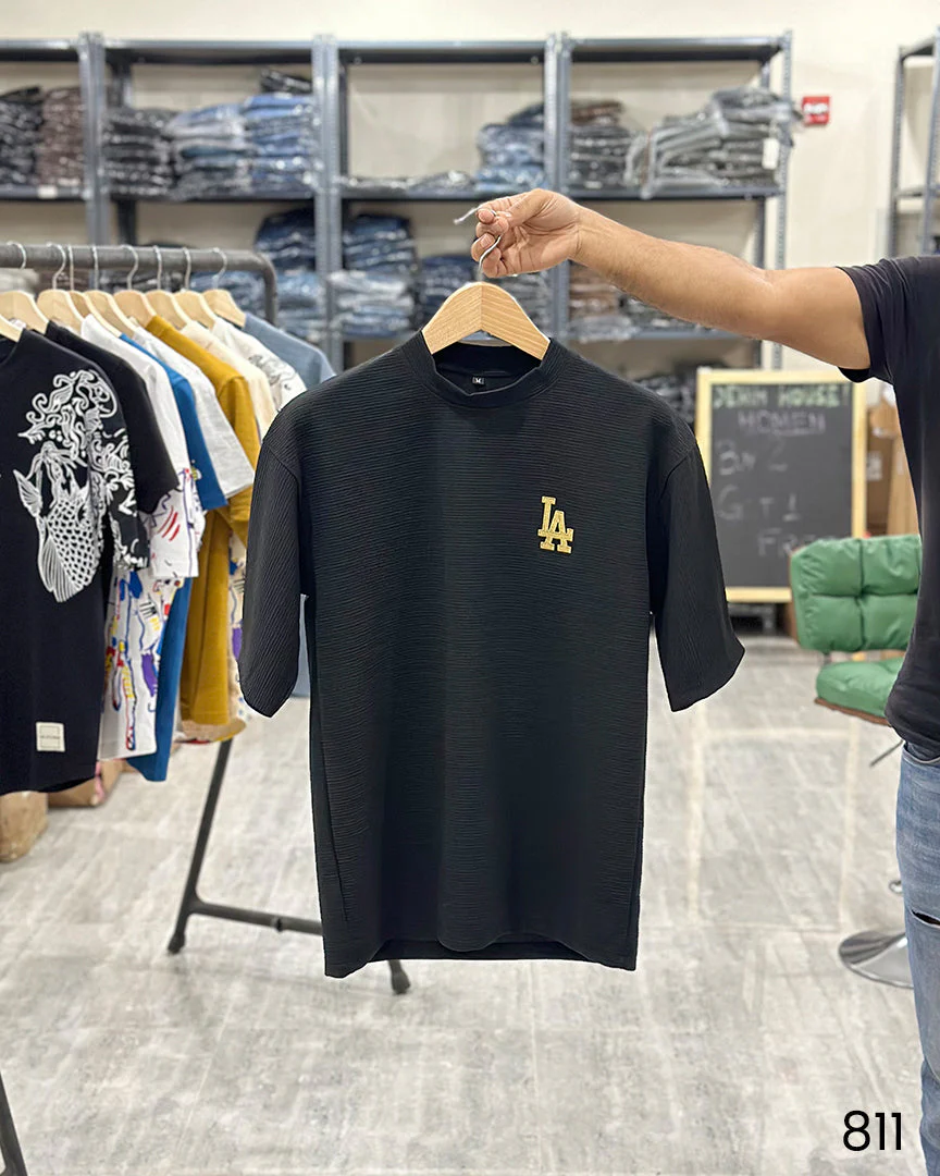 LA Print T-Shirt Black - Oversize