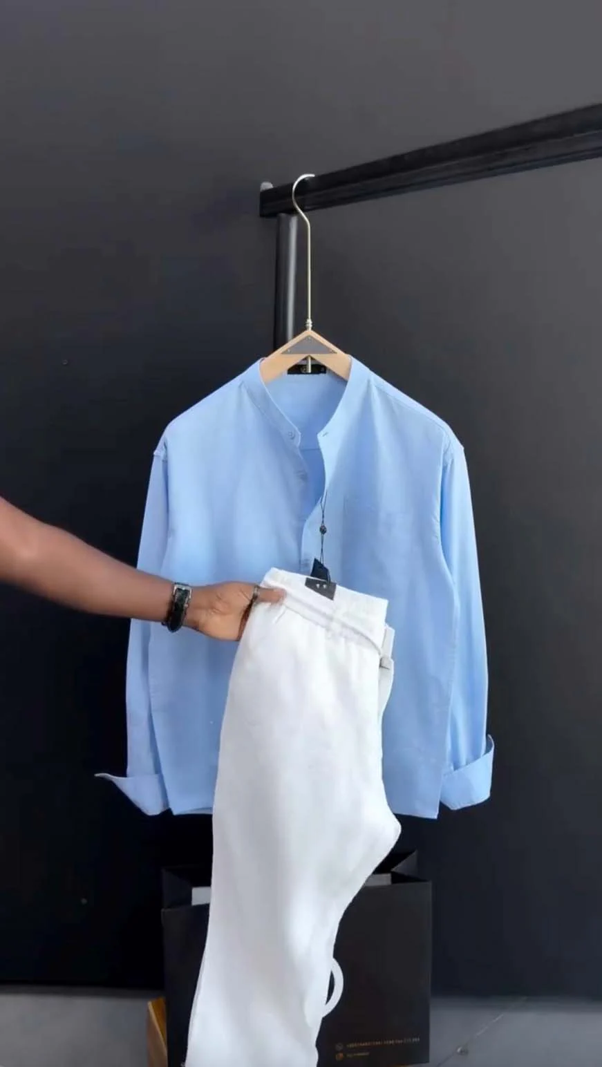 Linen Ban Collar Co-ord Set - Pre Order - Image 2