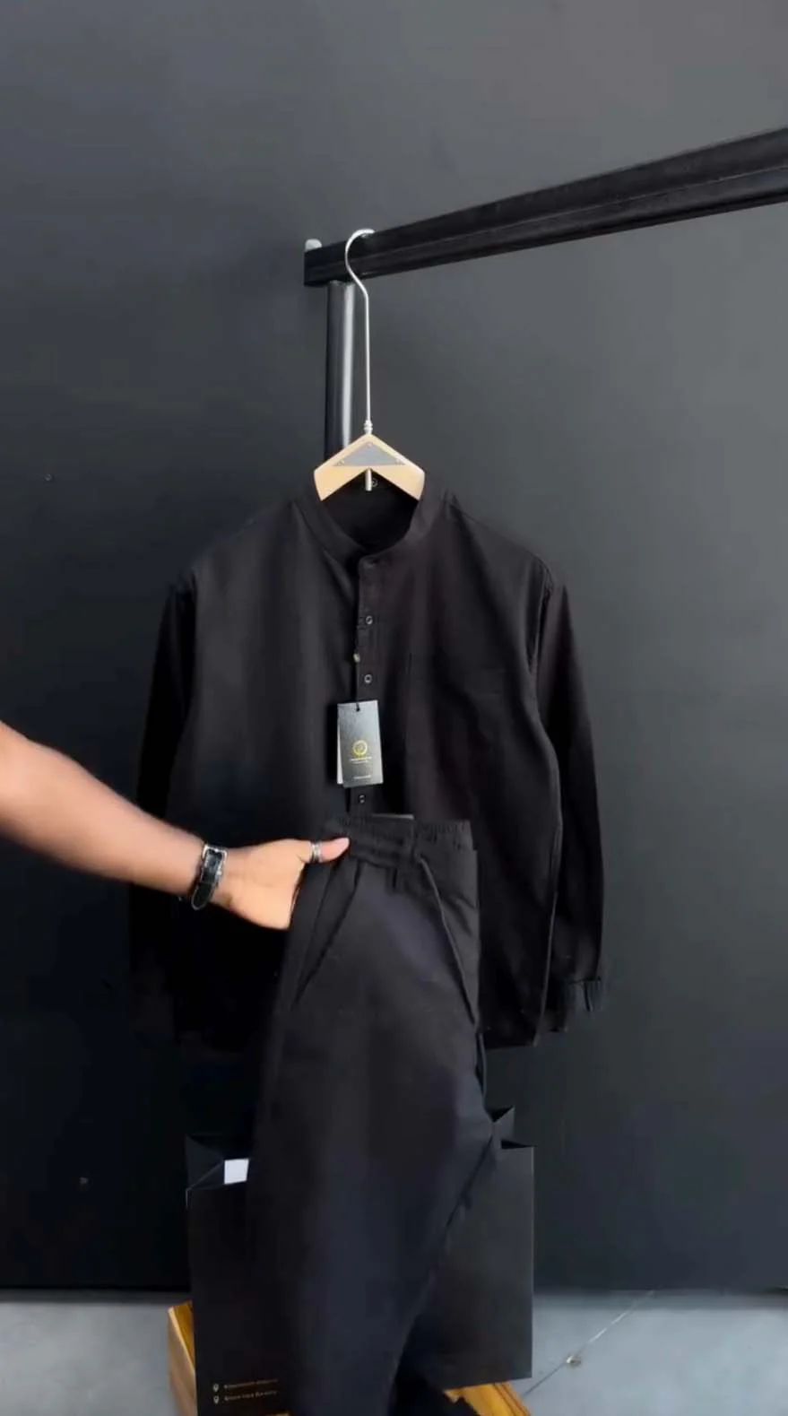 Linen Ban Collar Co-ord Set - Pre Order - Image 3