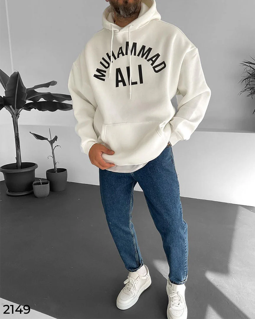 M.Ali Boxer Quote Hoodie Black - 40% Off - Image 3