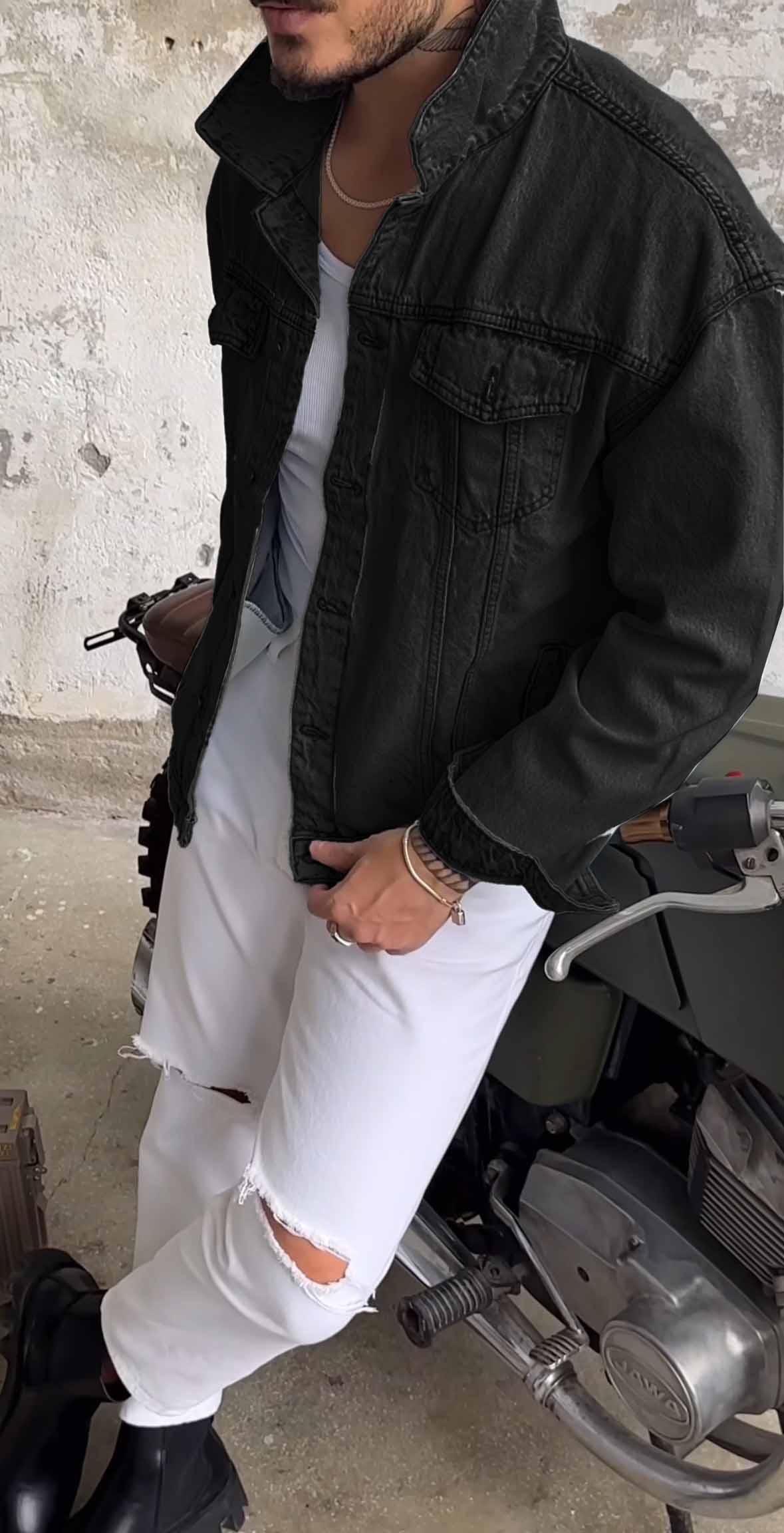 Men Classic Denim Jacket - 40% Off - Image 3