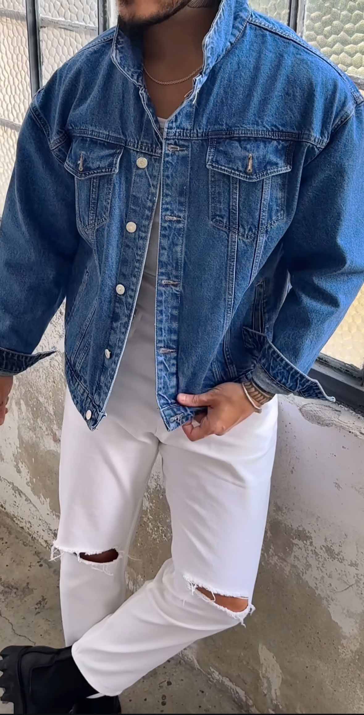 Men Classic Denim Jacket - 40% Off - Image 4