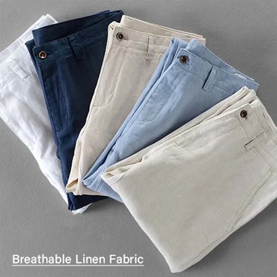Men Loose Fit Pants - Italian Linen