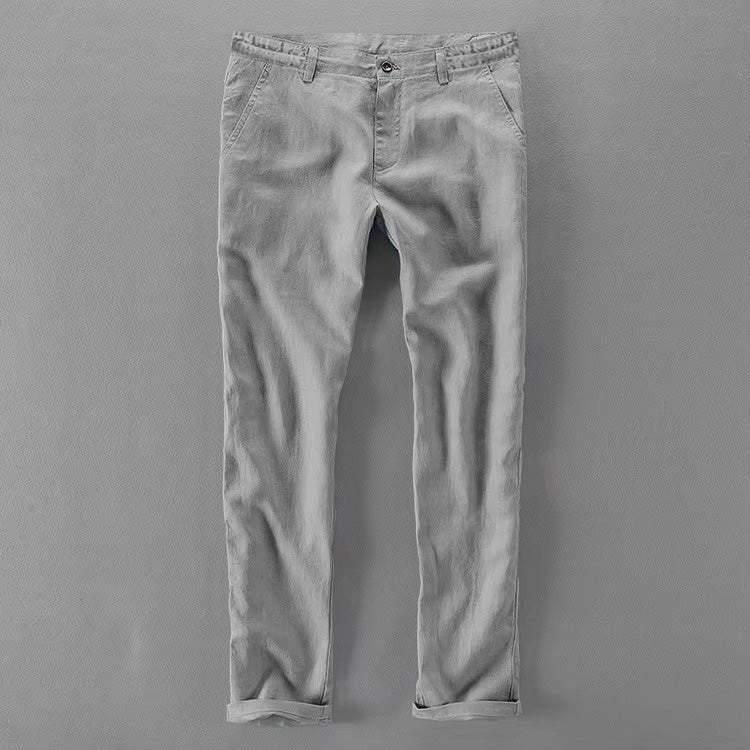 Men Loose Fit Pants - Italian Linen - Image 3