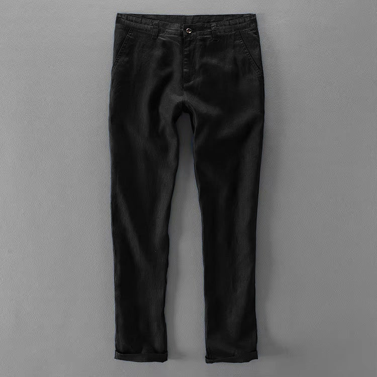 Men Loose Fit Pants - Italian Linen - Image 5