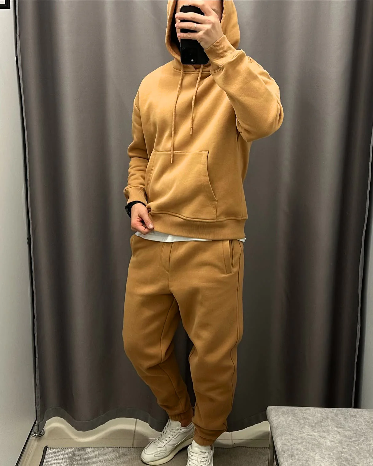 Men Oversized Fleece Hoodie Set - Image 4