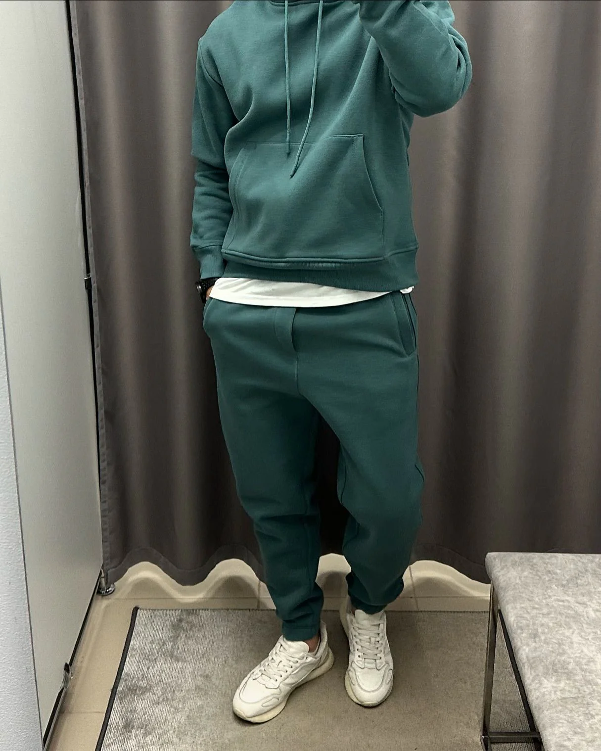 Men Oversized Fleece Hoodie Set - Image 5
