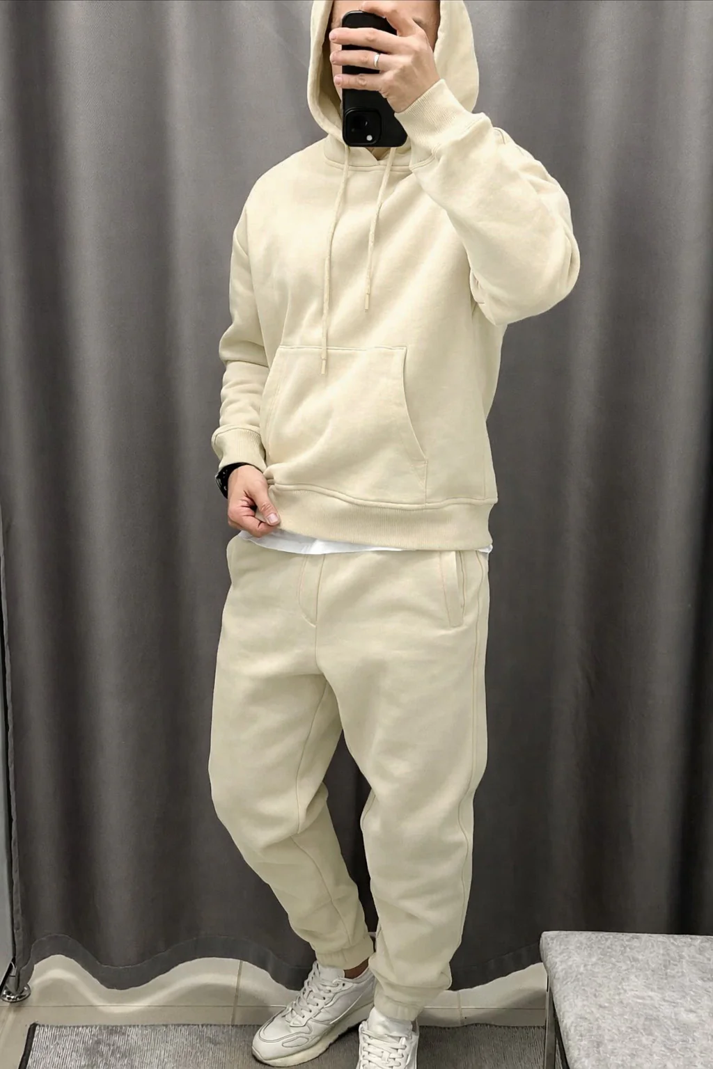 Men Oversized Fleece Hoodie Set - Image 6