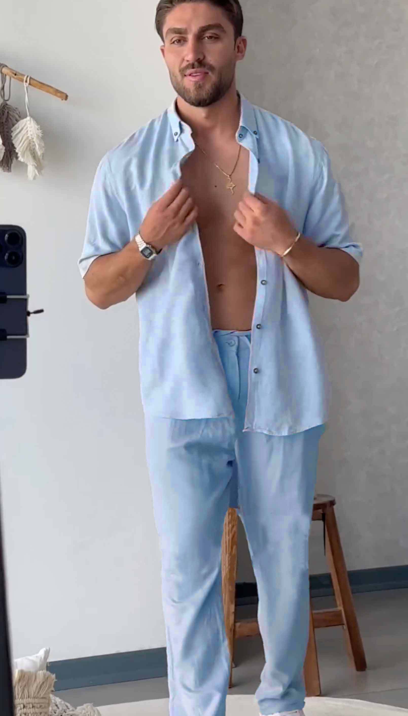 Men's Linen Sets - British Collar - Image 4
