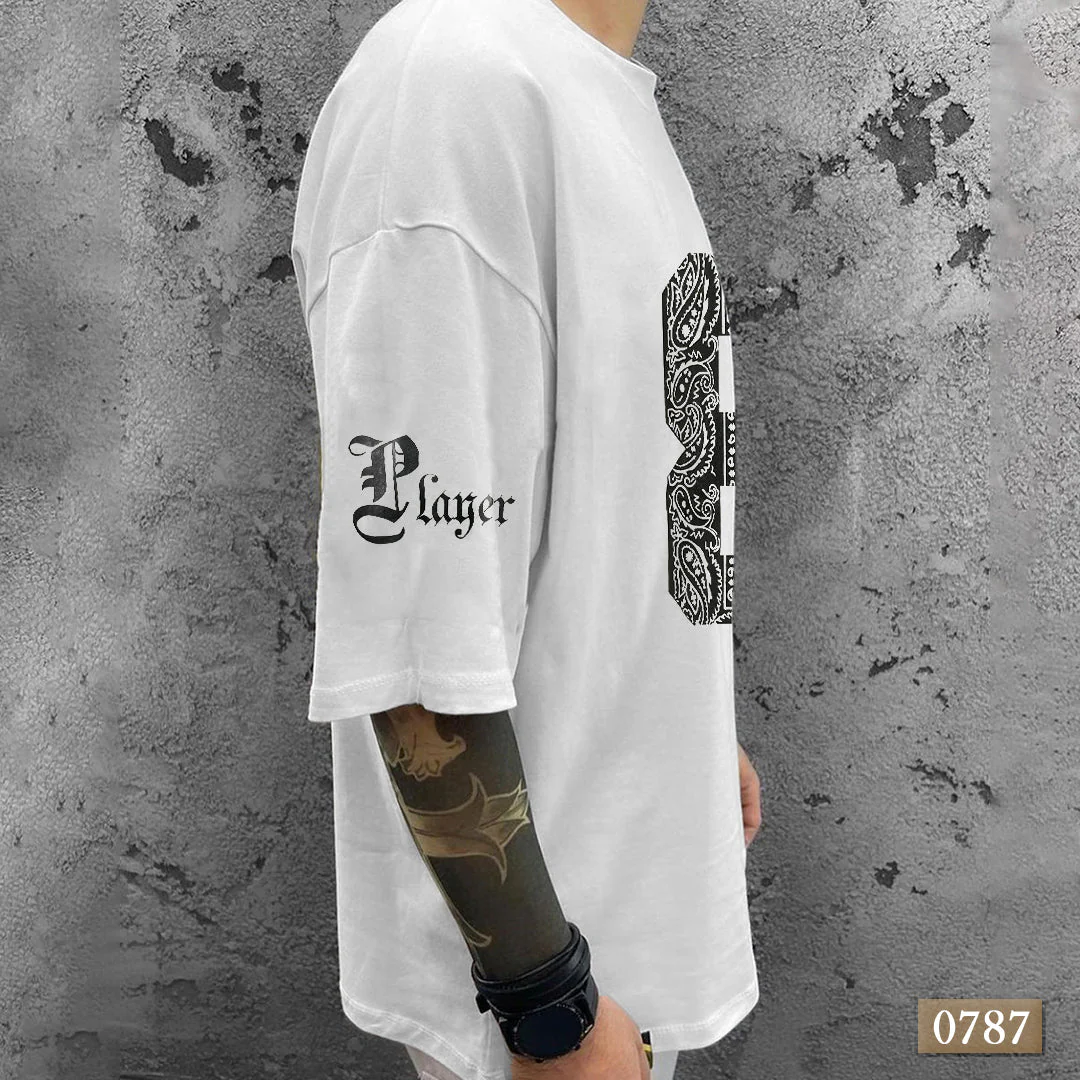 Oversize T-Shirts - White 0787 - Image 2