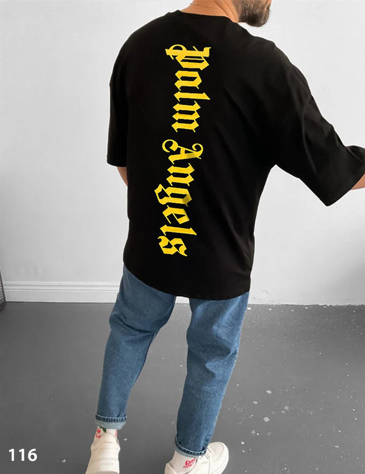 Palm Black T-Shirt Oversize - 40% Off