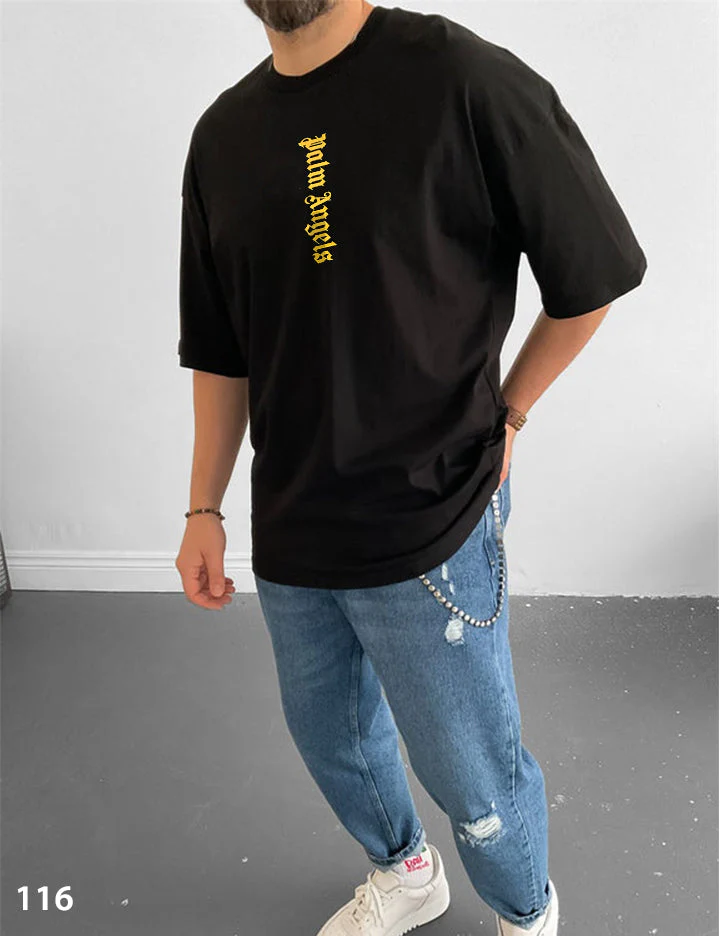 Palm Black T-Shirt Oversize - 40% Off - Image 2