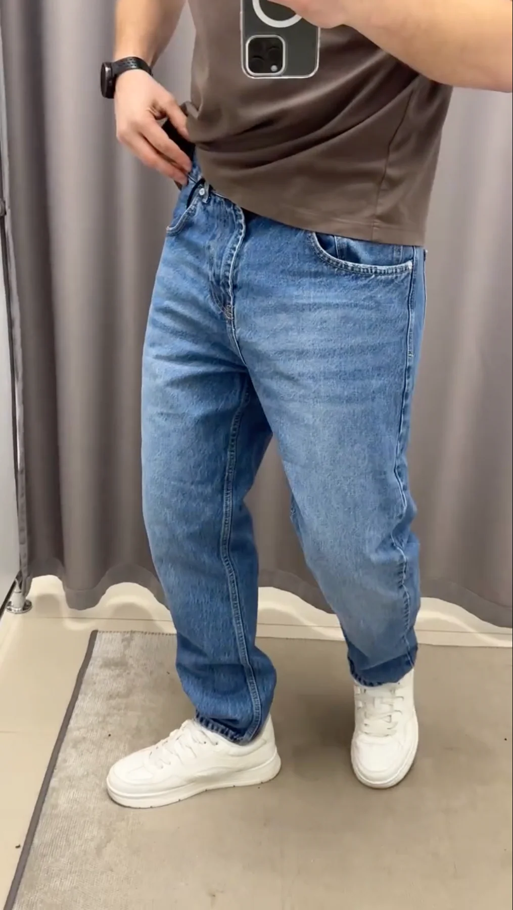 Slim Cropped Fit Jeans - Vintage Wash - Image 4