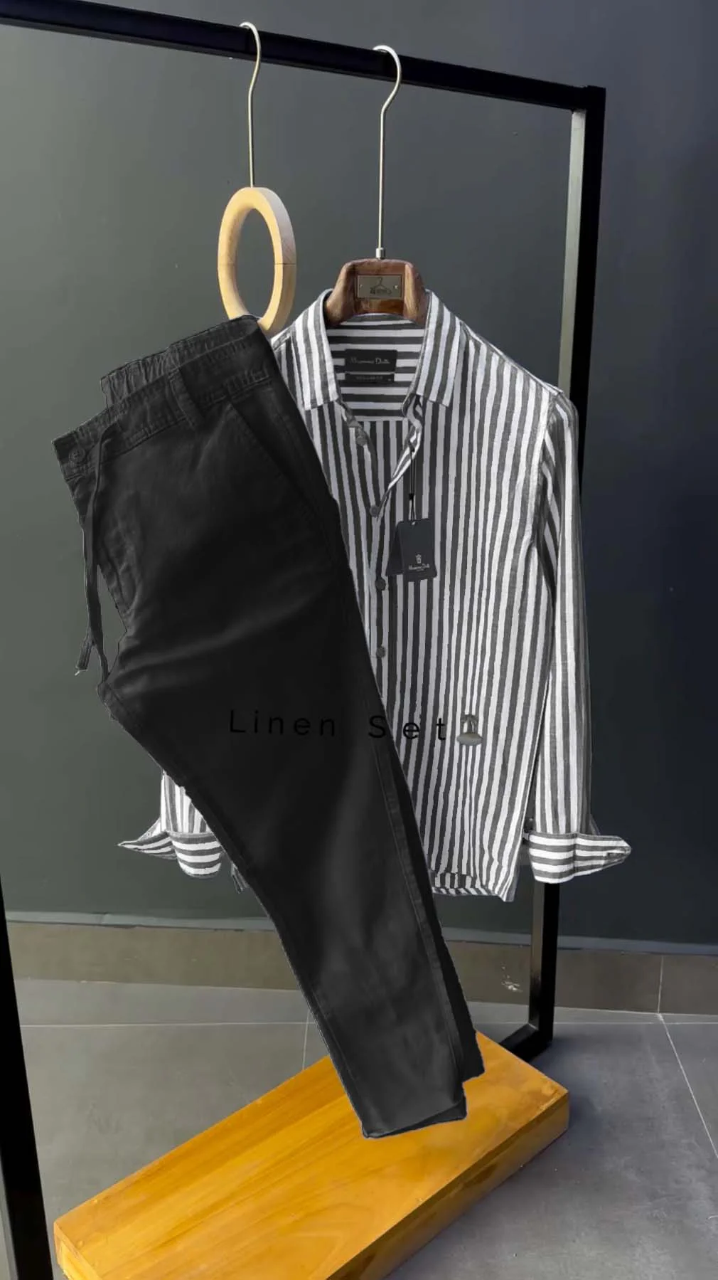 Stripe Shirt & Linen Pants - Exclusive - Image 2