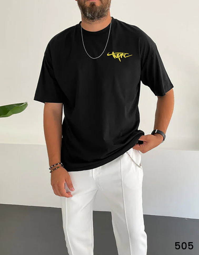 Tupac Tee Black - Oversize - Image 2