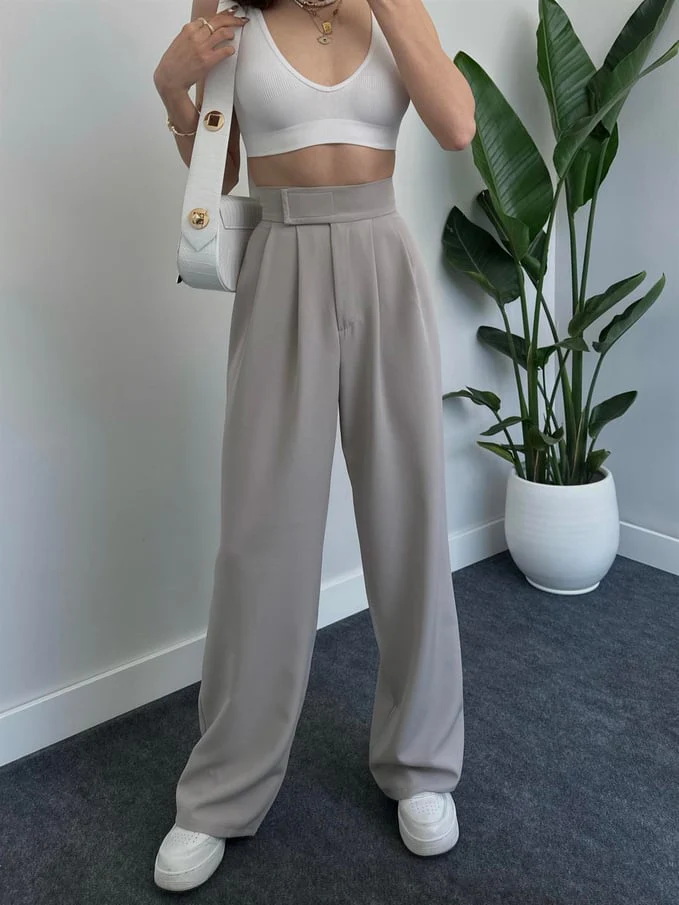 Velcro Closure Palazzo Trousers - 50% Off - Image 10