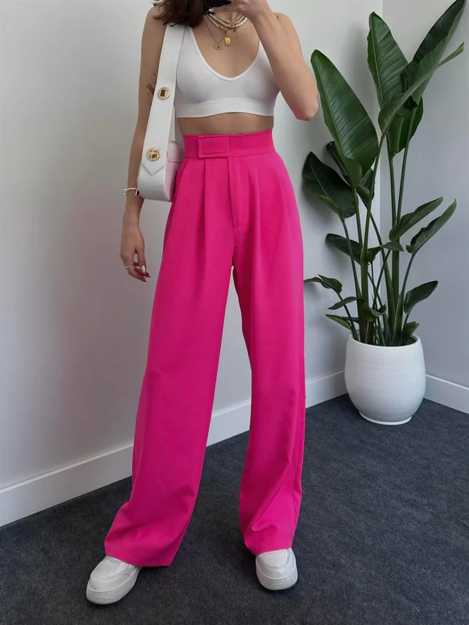 Velcro Closure Palazzo Trousers - 50% Off - Image 3