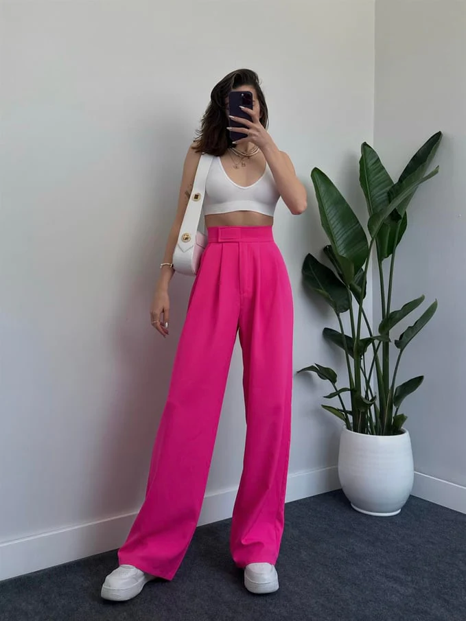 Velcro Closure Palazzo Trousers - 50% Off - Image 4