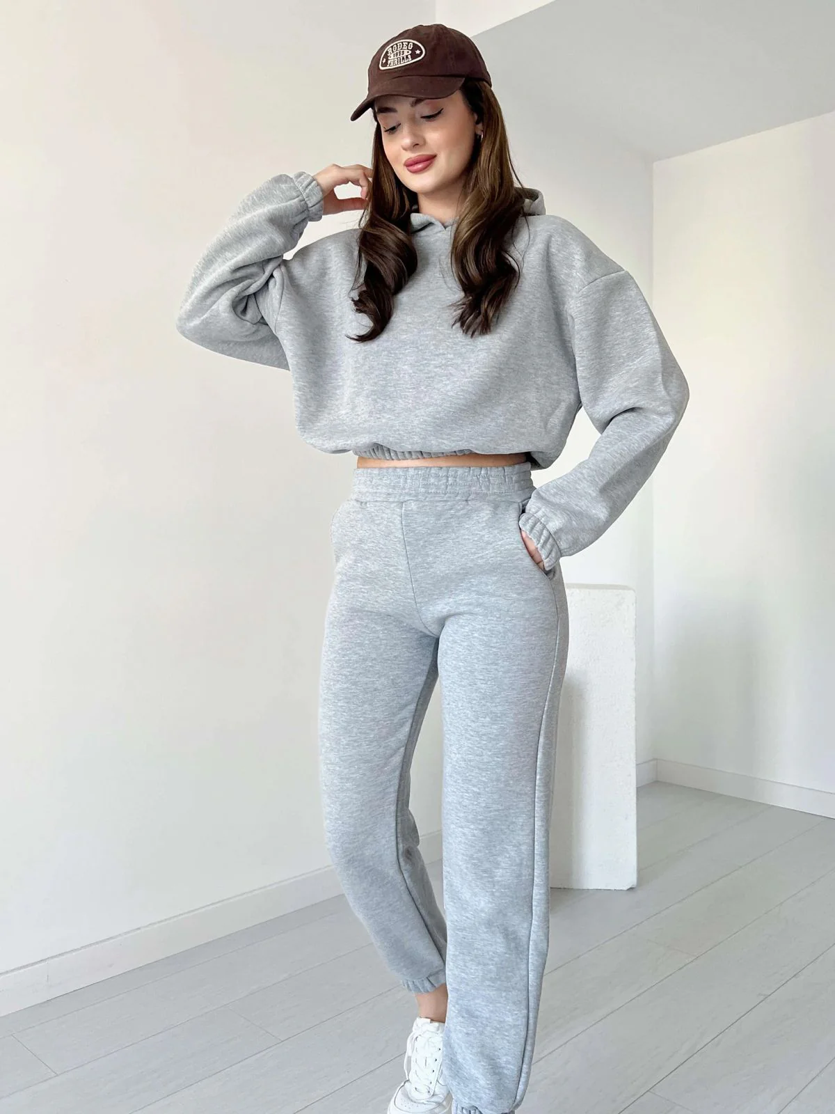 Women Cropped Hoodie Set - 60% Off - Image 10