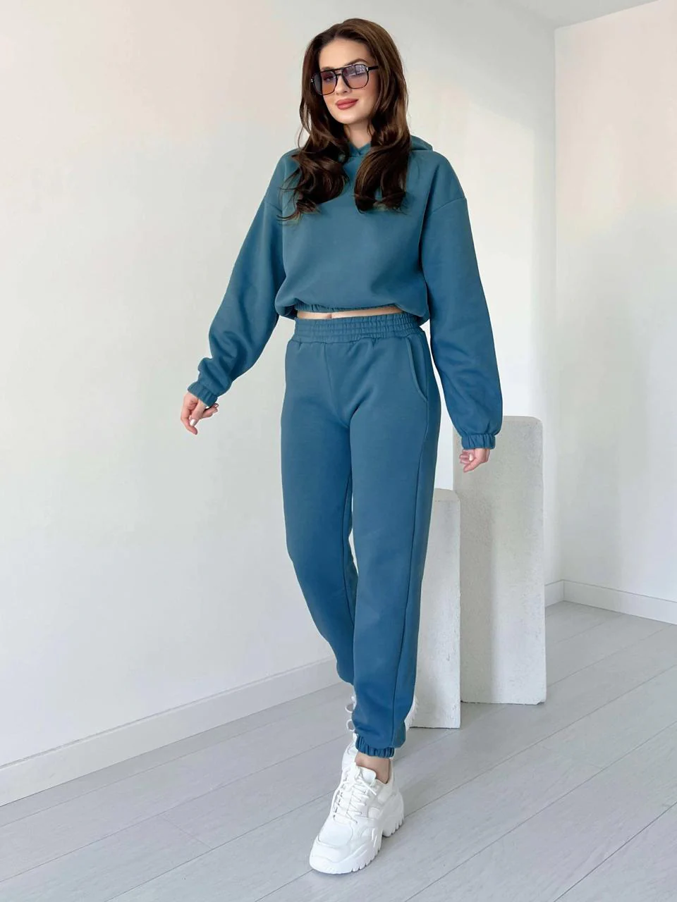 Women Cropped Hoodie Set - 60% Off - Image 5