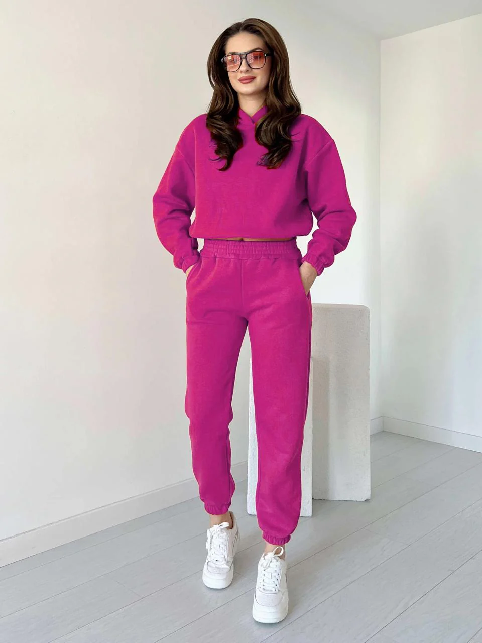 Women Cropped Hoodie Set - 60% Off - Image 6